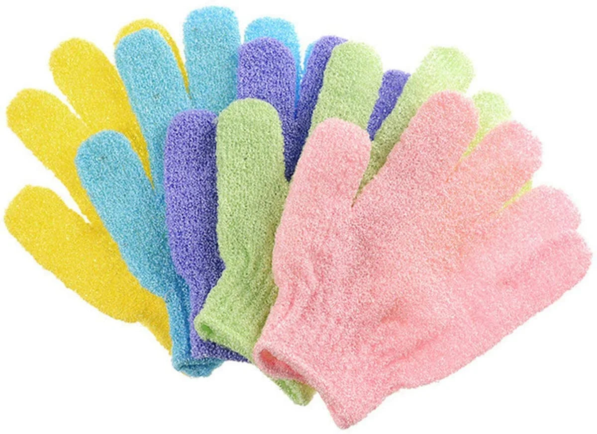 5Pcs Exfoliating Gloves Body Scrub - Shower/Bath