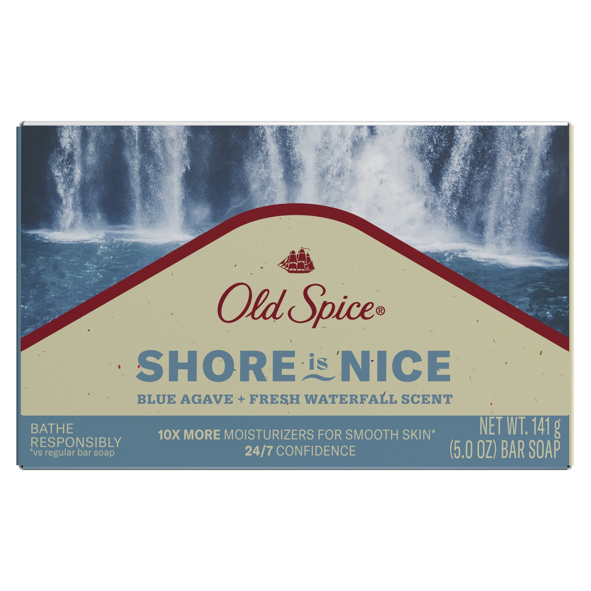 Premium Bar Soap, Seas the Day Blue Agave + Fresh Waterfall Scent, for All Skin Types, 5Oz