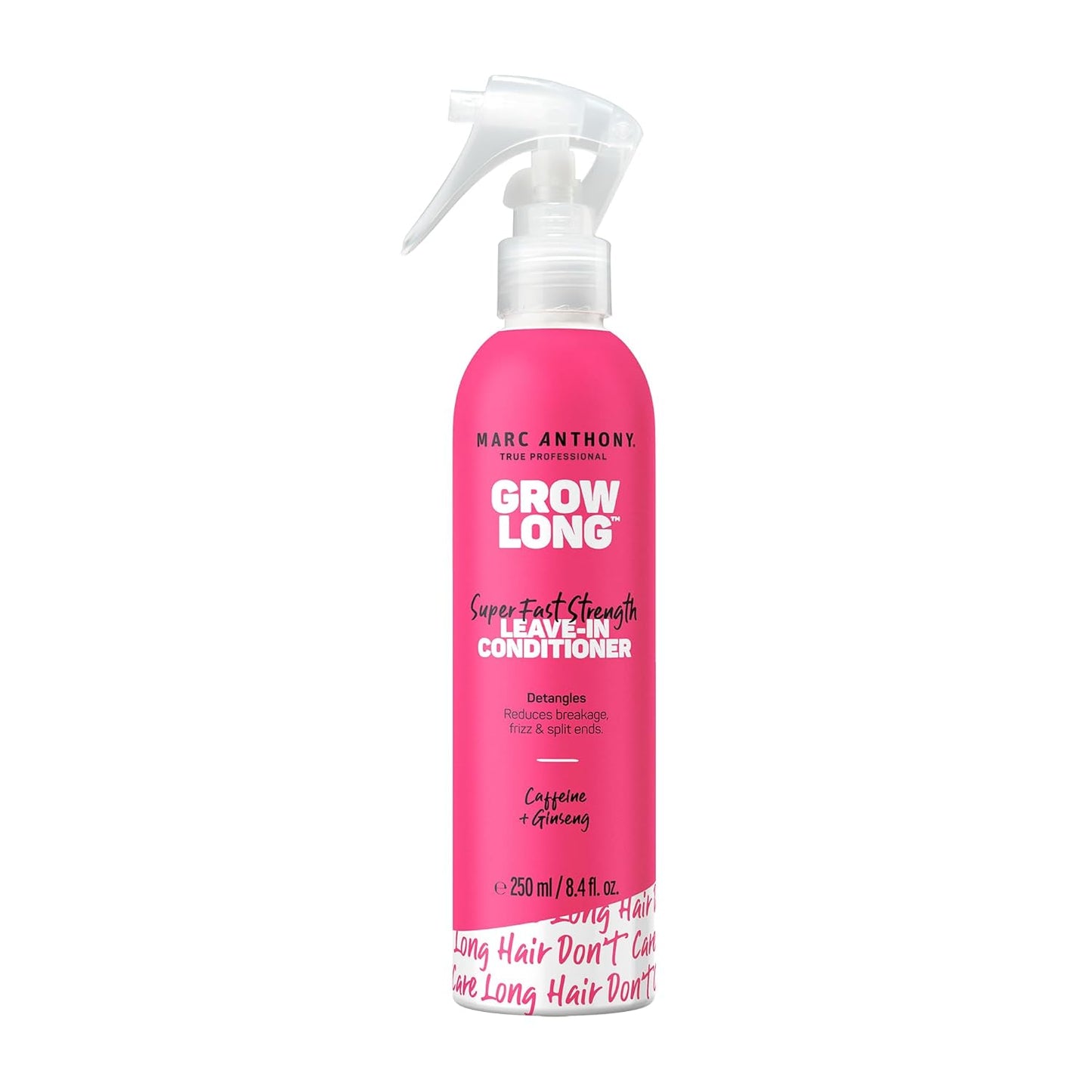 Leave-In Conditioner Spray & Detangler, Grow Long Biotin - Anti-Frizz Deep Conditioner for Split Ends & Breakage - Vitamin E, Caffeine & Ginseng for Curly, Dry & Damaged Hair