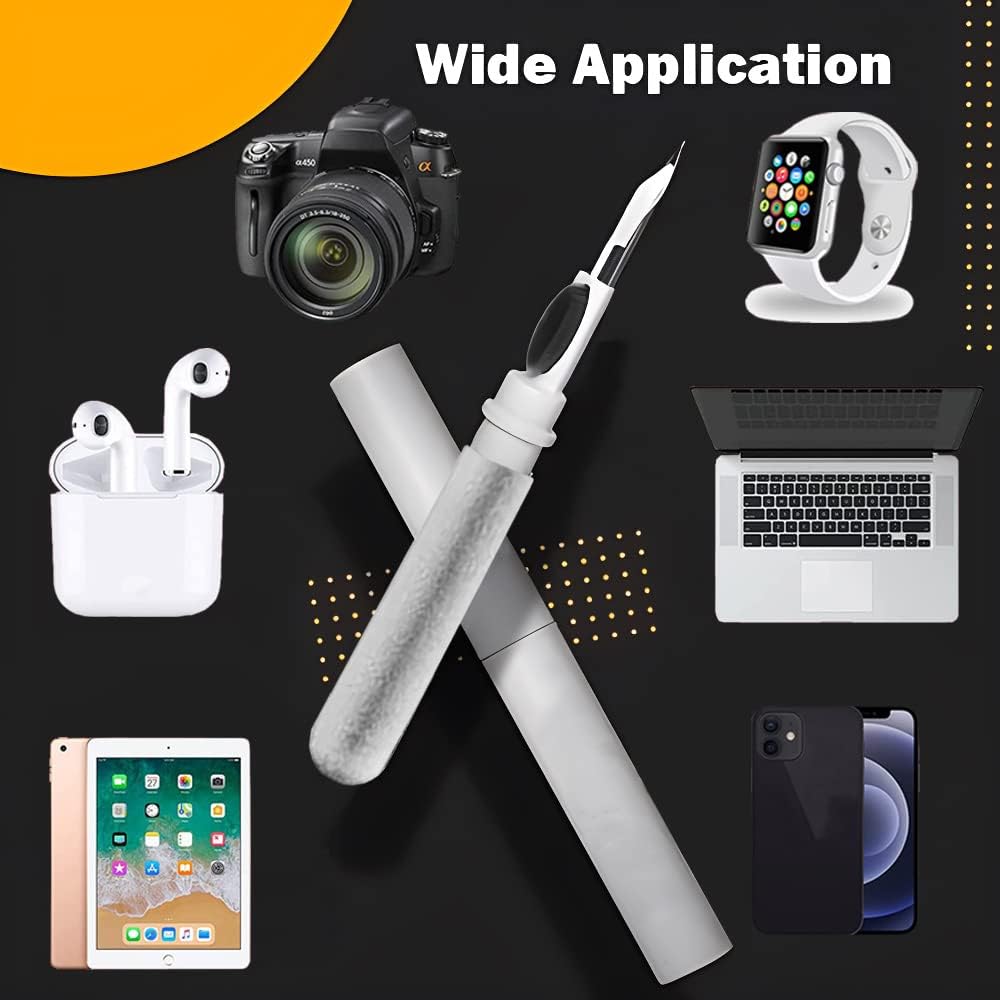 Cleaner Kit for Airpods,Earbuds Cleaning Kit for Airpods Pro 1 2 3, Multi-Function Cleaning Tool with Brush for Wireless Earphones Bluetooth Headphones Camera and Iphone(White)