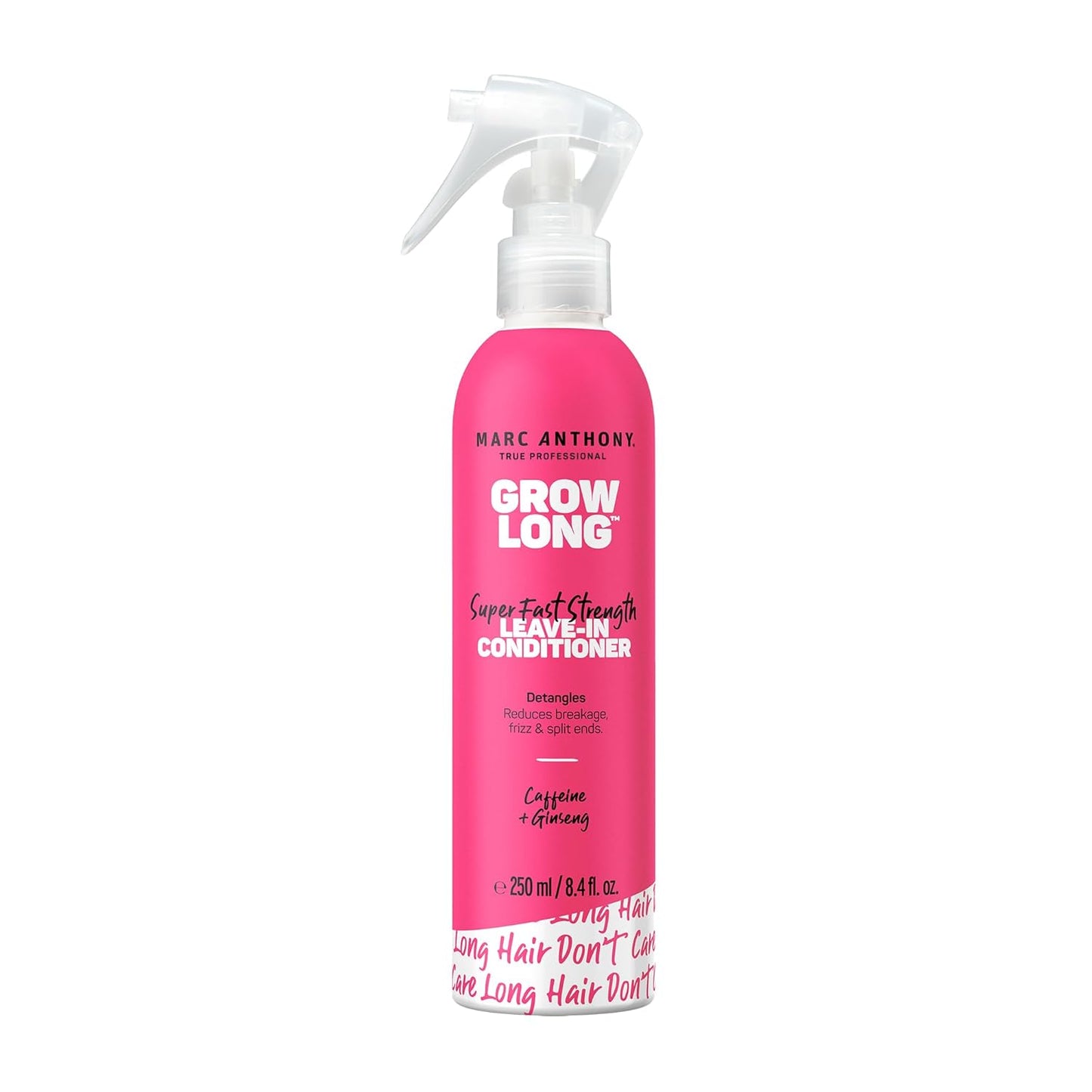 Leave-In Conditioner Spray & Detangler, Grow Long Biotin - Anti-Frizz Deep Conditioner for Split Ends & Breakage - Vitamin E, Caffeine & Ginseng for Curly, Dry & Damaged Hair