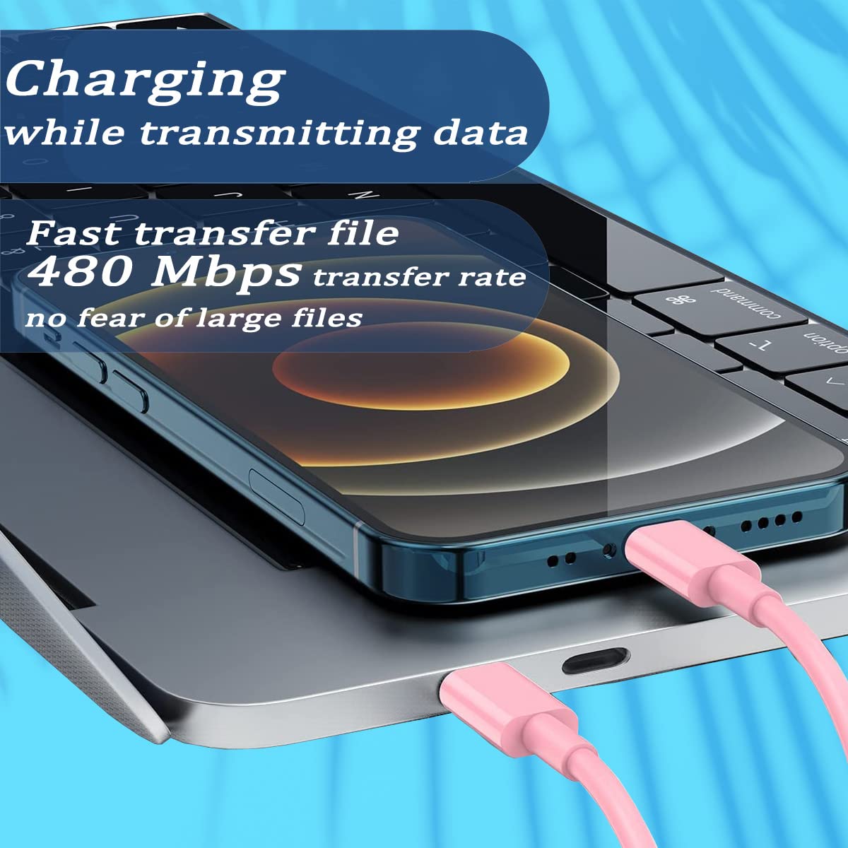 Multi USB Charging Adapter Cable Kit, USB C to Ios Device Adapter Box, Conversion Set USB a & Type C to Male Micro/Type C/Ios Device, Data Transfer, Card Storage, Tray Eject Pin, Phone Holder (Pink)