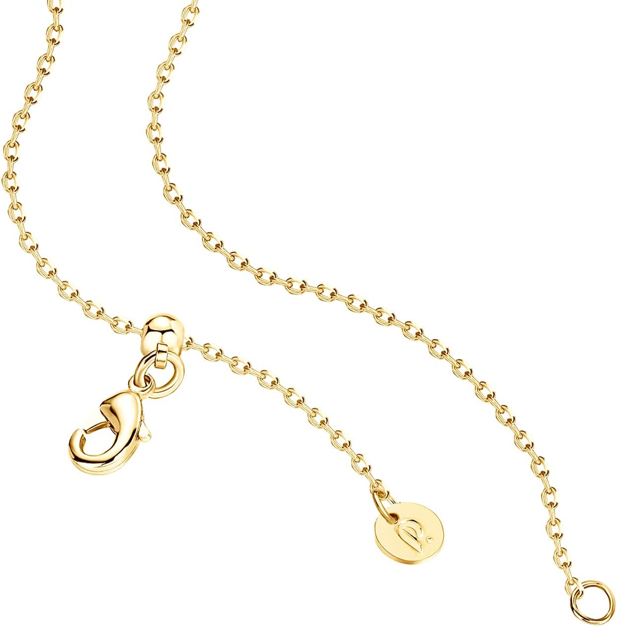 14K Gold Plated Cubic Zirconia Heart Necklace | Cute Dainty Love Pendant Necklaces for Women