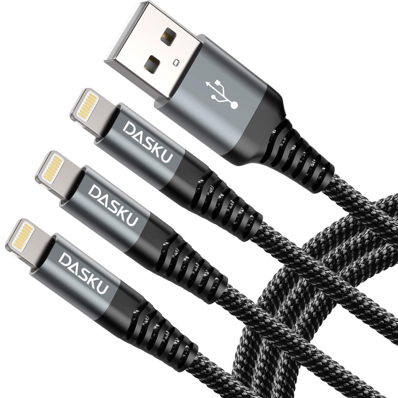 10 Ft Iphone Charger Cord 3Pack Long Certified Lightning Cable 10 Feet Braided USB Charging Cord with Apple Iphone 13 12 11 Pro Max XS XR X 8 7 6 5 plus Ipad