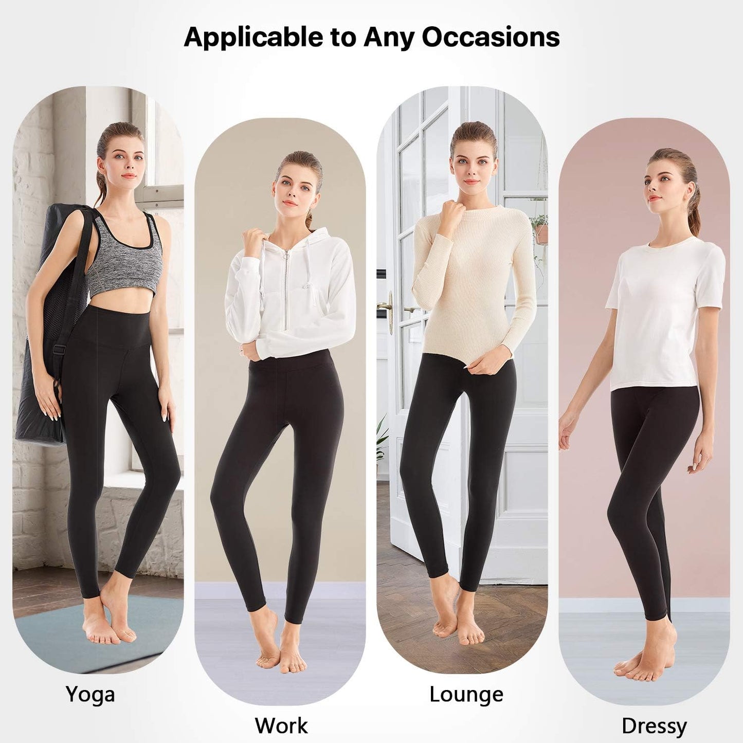 High Waisted Leggings for Women - Full Length Capri Buttery Soft Yoga Pants for Workout Athletic