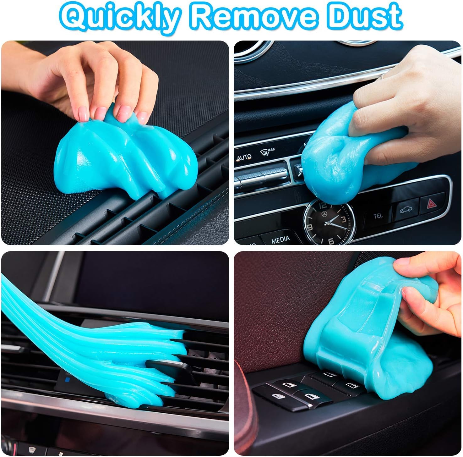 Car Cleaning Gel Car Cleaning Putty Car Interior Cleaner Slime Car Cleaning Kit Auto Detailing Tools Car Cleaning Supplies Car Accessories Car Gifts for Men Women Blue