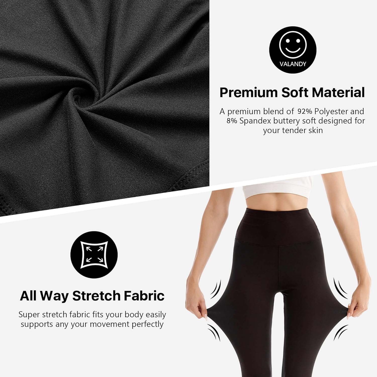 High Waisted Leggings for Women - Full Length Capri Buttery Soft Yoga Pants for Workout Athletic