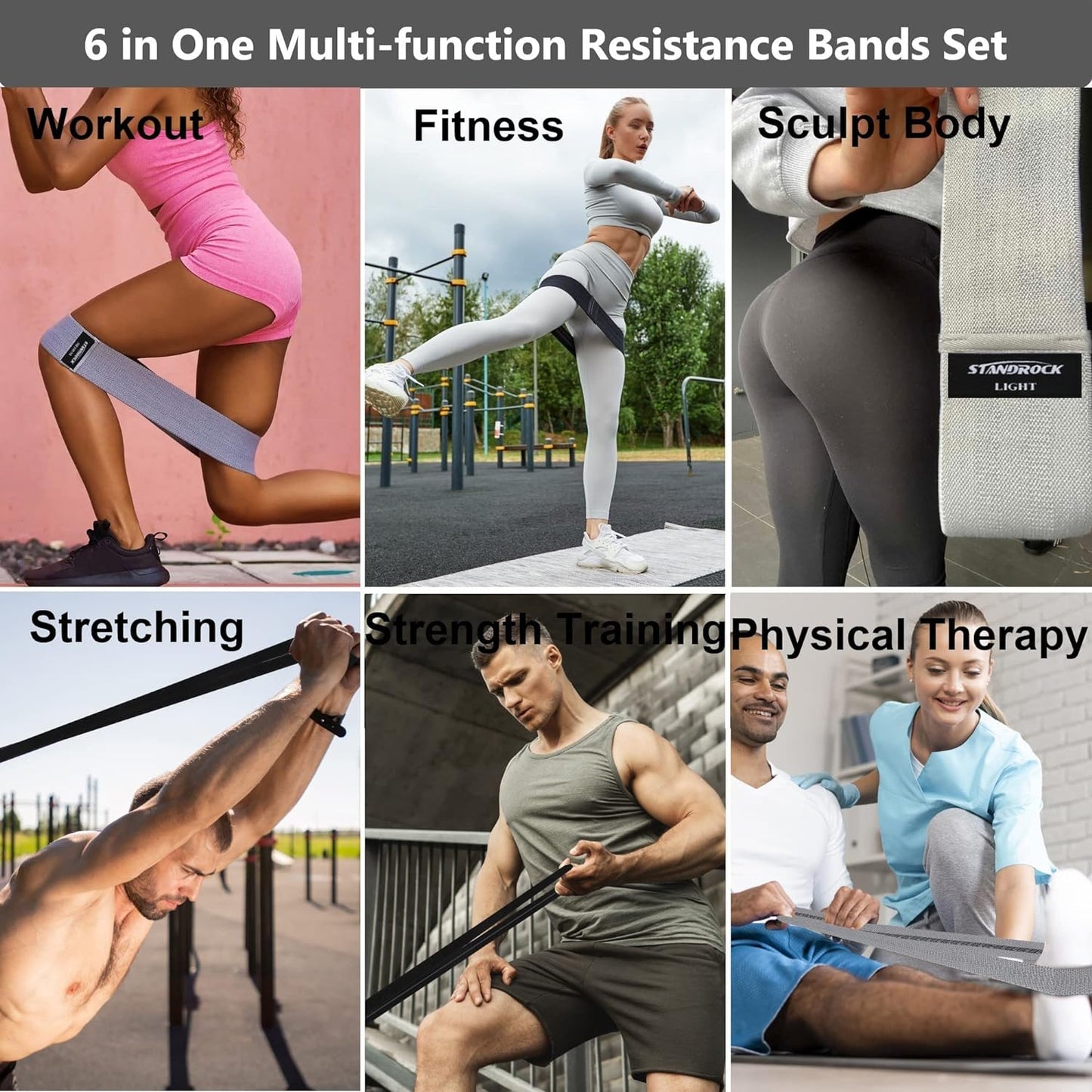 Fabric Resistance Bands for Working Out, 3 and 4 Levels Booty Bands Long Resistance Bands for Women and Men | Elastic Bands for Exercise Bands Resistance Bands Set Workout Bands Resistance