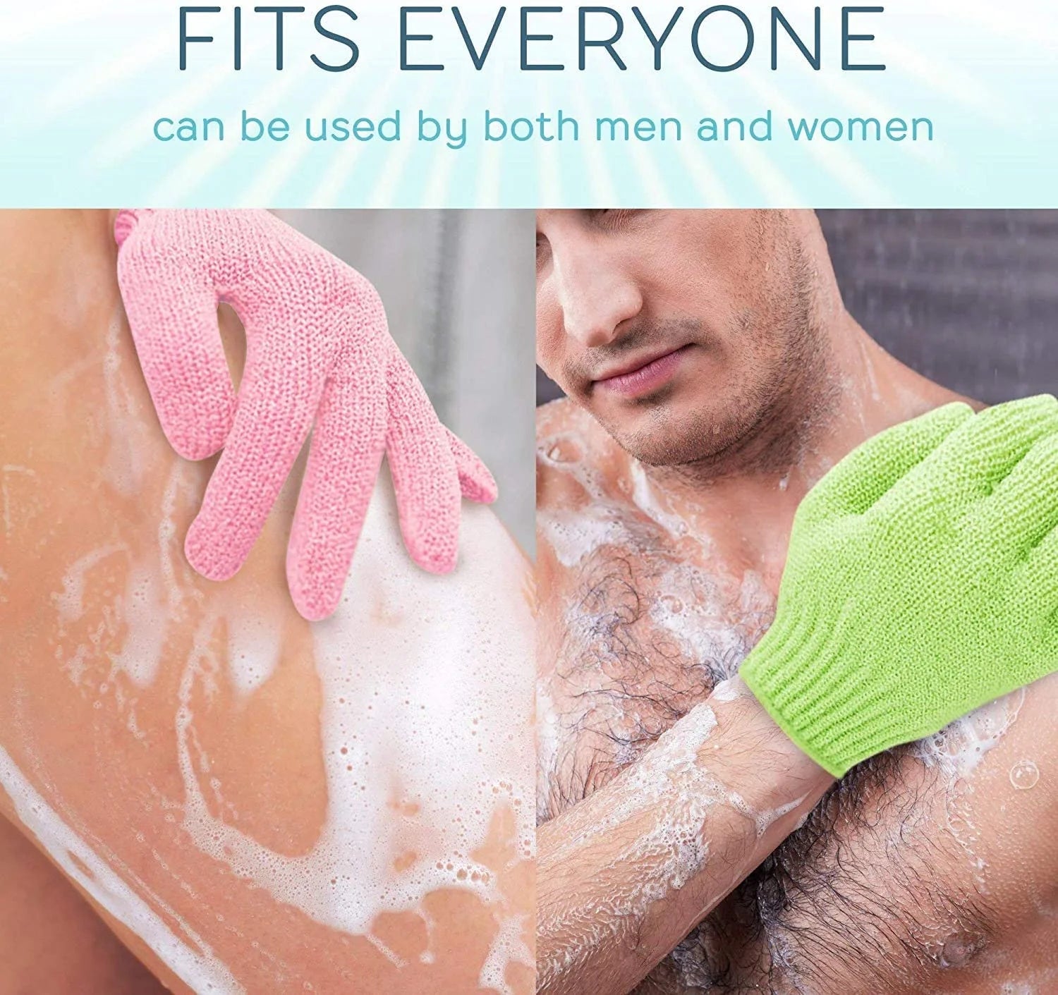 5Pcs Exfoliating Gloves Body Scrub - Shower/Bath