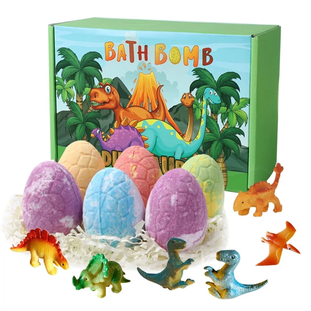 Bath Bomb for Kids, Bath Bombs with Surprise inside Kids Bubble Bath Dino Fizz